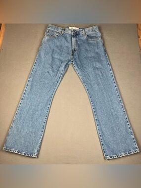 Vintage Y2K Levis 517 Men’s Jeans Size 35x30 Boot Cut Light Blue Wash Zip Fly. I